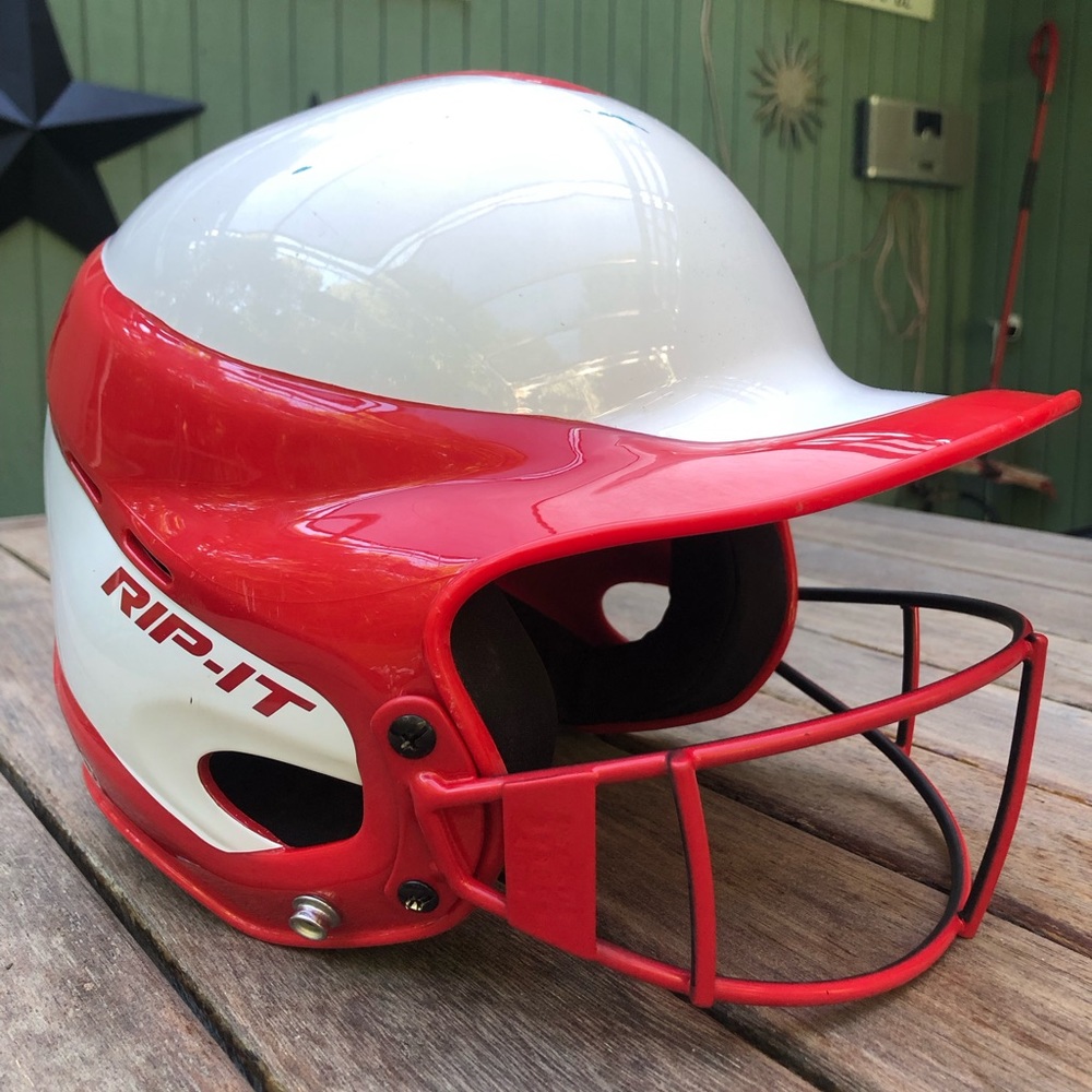 Rip-it baseball helmet, youth small, red